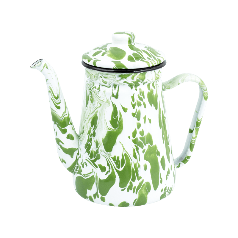 TK508 Green Smalt Coffee Pot