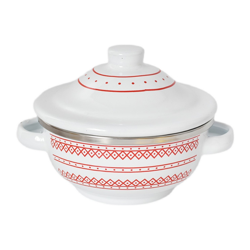 Misku s dvojitou handle s vekom